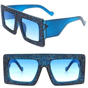 Oversized square rhinestone sunglasses glitter sunglasses large square sunglass